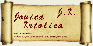 Jovica Krtolica vizit kartica